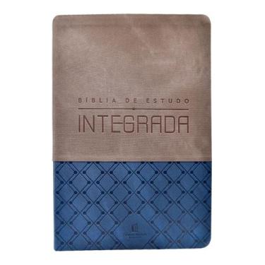 Imagem de Livro - Bíblia de Estudo Integrada NVI, Capa luxo azul e grafite  Uma 