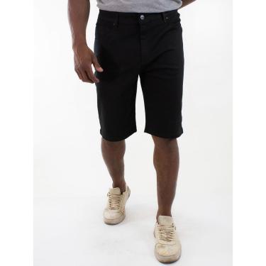 Imagem de Bermuda Masculina Plus Size Sarja Preta Elastano Anticorpus-Masculino