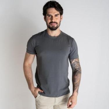 Imagem de Camiseta Ellus Cotton Outline Classic Cinza Chumbo-Masculino