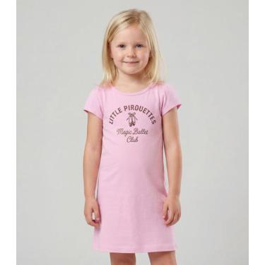 Imagem de Vestido Infantil Manga Curta Estampado Select Rosa, 4, Rosa