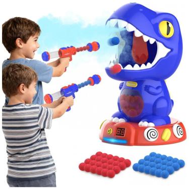 Imagem de EagleStone Jogo de Tiro Dinossauro Móvel com 2 Pistolas de Espuma e 48 Bolinhas - Diversão e Desafio para Crianças
