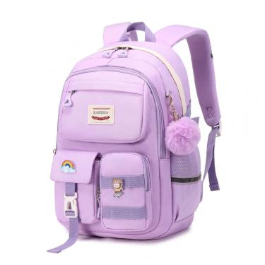 Imagem de Mochila escolar MUSEVOS roxa kawaii com múltiplos bolsos para meninas