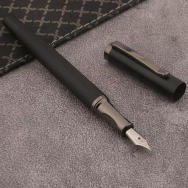 Imagem de Caneta tinteiro executiva preta luxo 0,5mm ponta fina gn2708 - HUASHIL