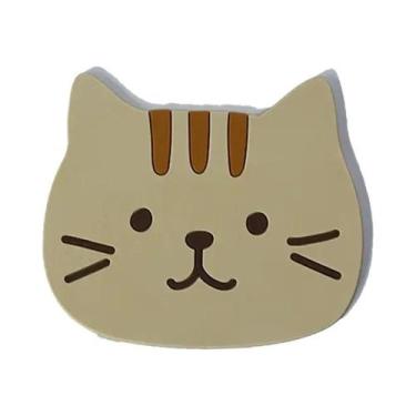 Imagem de Almofada De Silicone Antiderrapante De PVC Com Design De Gato Fofo Par