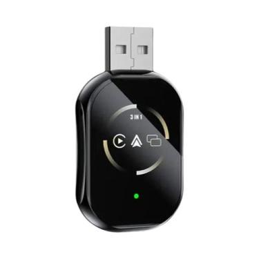 Imagem de Adaptador Carplay Android Auto 3 Em 1 Mirror Link Sem Fio E Com Fio Bl