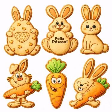 Imagem de Kit 6 Cortadores Formas para Biscoito Bolacha Cookie Massa Pasta Ameri