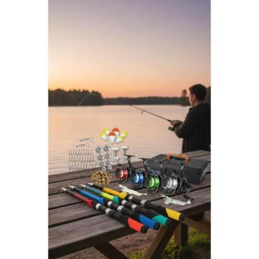Imagem de Kit Pesca Completo 4 Varas E Molinetes P/ Iniciantes - Congratulations