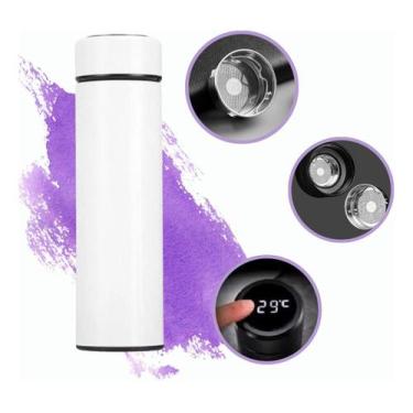 Imagem de Garrafa Térmica Aço Inox 500 Termômetro Display Digital - GARRAFA TERM