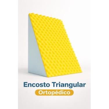 Imagem de Travesseiro Triangular Ortopédico Espuma Encosto 65x45cm Pós Cirurgia 