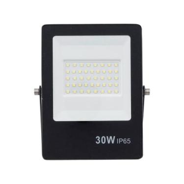 Imagem de Refletor LED Ultrafino Bivolt Preto 6500K 30 Watts - 9381 - GAYA