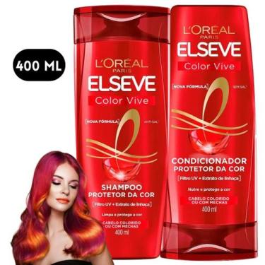 Imagem de Kit Elseve Color Vive Shampoo Condicionador Protetor da Cor Loreal Par