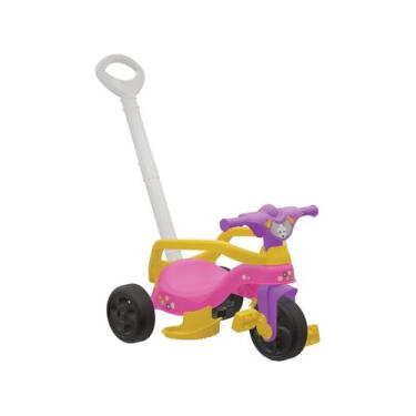 Imagem de Triciclo Encantado Infantil com Aro Empurrador Pedal Pais e Filhos, Ro