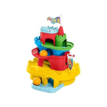 Imagem de Brinquedo Educativo Monta Castelo com Blocos - 10 Peças e Tobogã - Ta 