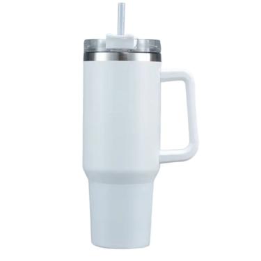 Imagem de Copo Garrafa Térmica em Aço Inox Com Alça e Canudo 1200ml