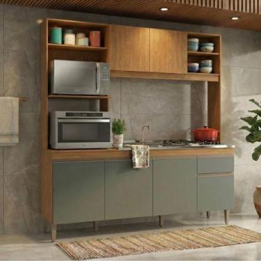 Imagem de Armário De Cozinha Compacta Tóquio 180cm 6 Portas C/ Torre Quente Menu