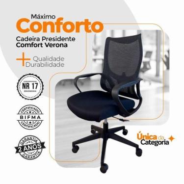 Imagem de Kit 8 Cadeiras De Escritório Presidente Oficial Verona Sem Apoio - Ofi