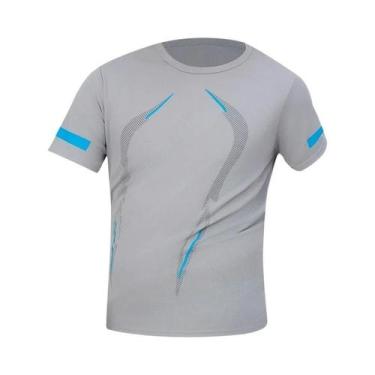 Imagem de Camiseta Fitness Masculina plus Size De Secagem Rápida Com Estampa, Ma
