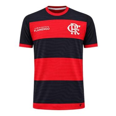 Imagem de Camiseta Flamengo Braziline Emoção Masculina, M, Vermelho, Preto