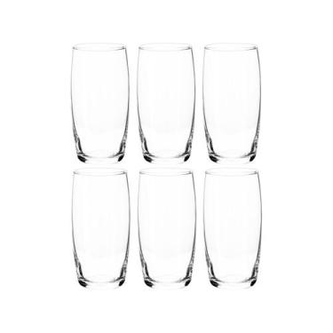 Imagem de Jogo de Copos Nadir Oca Long Drink de Vidro Liso com 6 Peças 300ml, Tr
