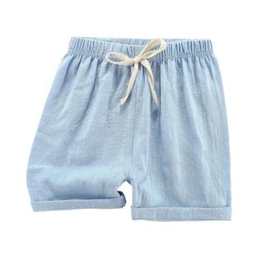 Imagem de Shorts De Algodão E Linho Para Meninos E Meninas, Verão, Para Crianças