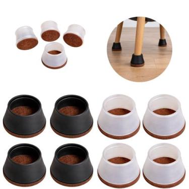 Imagem de 8 Capa Silicone Antiderrapante Pés Cadeira Proteção Piso - Top Útil, C