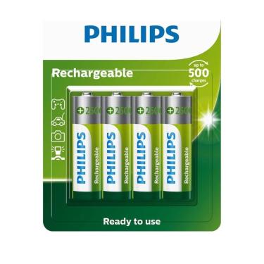 Imagem de Pilha Recarregável Aa Philips Com 4 Unidades