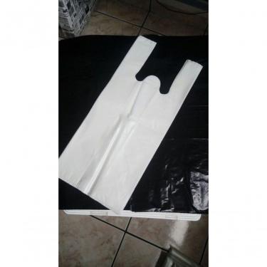 Imagem de Sacolas Plásticas Branca Reciclada Grossa 15 kg para Produtos Pesados Não Transparentes Branco Higipack
