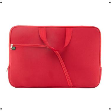 Imagem de Pasta para Notebook Case com Bolso Proteção Diária Estrutura Resistente Vermelho OEM