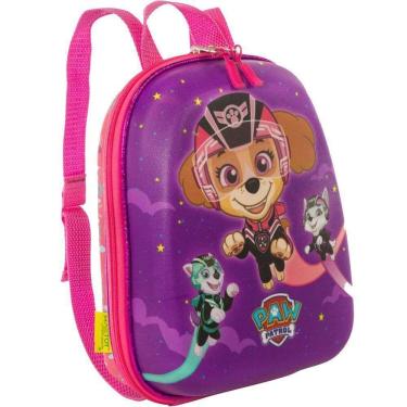 Imagem de Mochila Infantil Max Toy Patrulha Canina Tamanho P em EVA e Poliéster Roxo para Crianças
