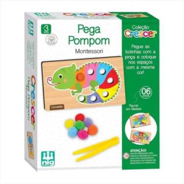 Imagem de Brinquedo Educativo Pega Pompom Brinquedo Montessori - NIG