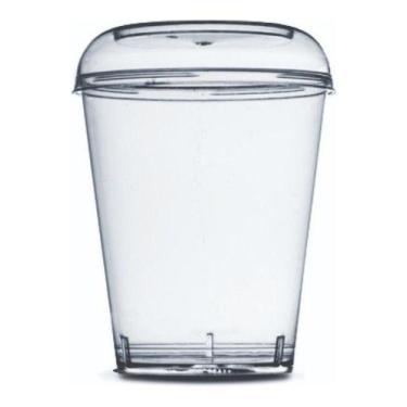 Imagem de Kit Copo Pic 040 Com Tampa Com 100 Unidades Plastilânia - jsn