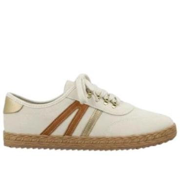 Imagem de Tenis Moleca Branco Off Dourado Feminino Original 5696.343-Feminino