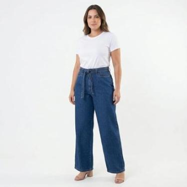 Imagem de Calça Wide Leg 100% Algodão Conforto e Elegância 32047-Feminino