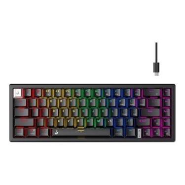 Imagem de Teclado Mecânico Gamer Rise Mode GM1 Pro Black Mini (65%) Switch Outemu Brown USB-C RM-...
