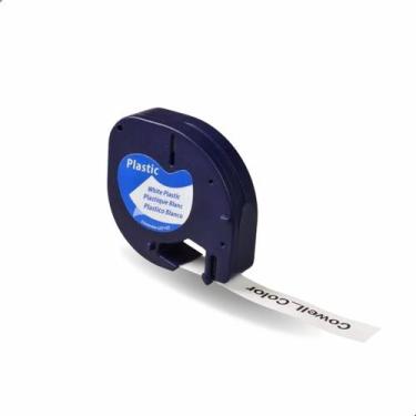 Imagem de Fita Compatível para Rotuladores DYMO Letratag 12mm x 4m Etiqueta Impr