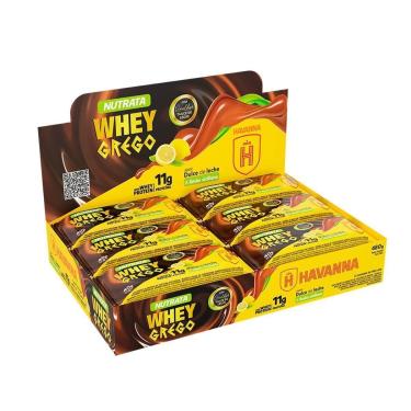 Imagem de Barra Whey Grego Bar - 12 Unidades de 40g Dulce de Leche Havanna e Limão Siciliano - Nu...