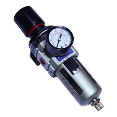 Imagem de Filtro De Ar Eliminador de Água Para Compressor Com Regulador De Press