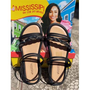 Imagem de Sandália Feminina Plataforma Mississipi Q9321, 38, Preto