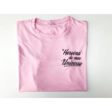 Imagem de Camiseta feminina rosa - Heroína do meu universo - Pink Lemon Girls, P