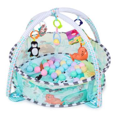 Imagem de Tapete De Atividade Infantil Com Bolinhas Pinguim Neve - L&W