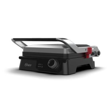 Imagem de Grill eletrico multiuso oster ogrl610 127v abertura 180graus, Preto e 