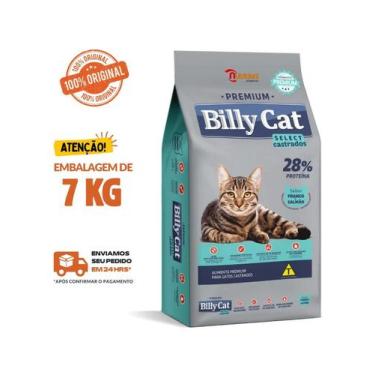 Imagem de Ração Para Gato Billy Cat Select Gatos Castrados 7 KG