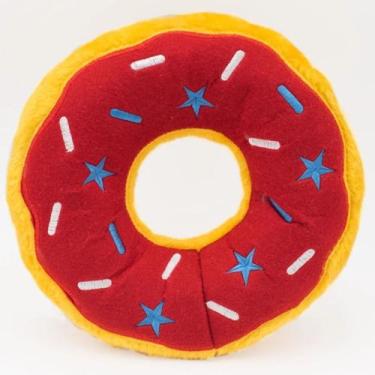 Imagem de Brinquedo Pelúcia Donutz Americana ZippyPaws Com Apito Para Cães e Gat