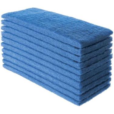 Imagem de Kit 10 Unidades Fibra AZUL 39,5 x 14 cm de Limpeza Macia Leve GRANDE S