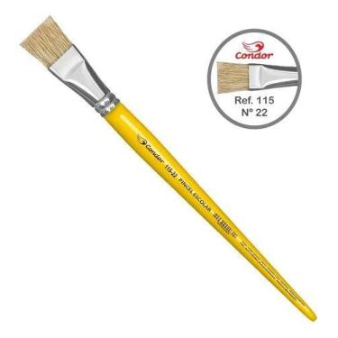 Imagem de Pincel Escolar Condor Referência 115 Tamanho 22 - Ideal para Pintura