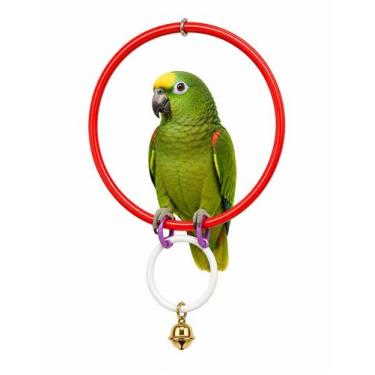 Imagem de Brinquedo Argola Suspenso Aro Sino Interativo Guizo Aves - Murano