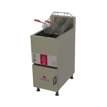 Imagem de Fritador Elétrico PRF-45 e com Água e Óleo 45L Cuba em Aço Inox Cinza Progás