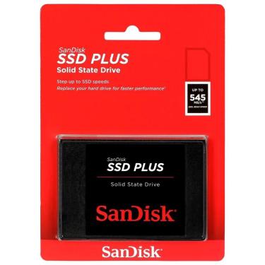 Imagem de SSD Interno Sandisk Plus 250GB SATA III Leitura 530MB-s Preto