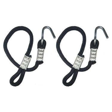 Imagem de Corda Extensora Para Rede de Descanso 70 cm com ganchos 01 par PRETO