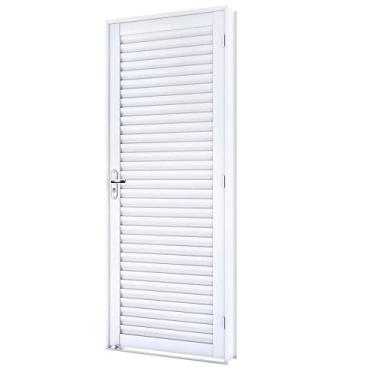 Imagem de Porta de Giro Aço Laminada Lucasa Facilità 215cmx86cmx12cm Branco